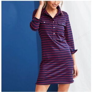 Vineyard Vines Break Stripe UPF Margo Shirt dress striped preppy medium